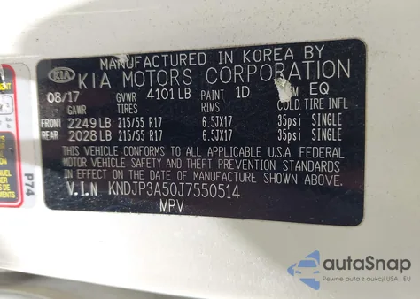 2018 Kia Soul + z USA, uszkodzony, nr VIN KNDJP3A50J7550514